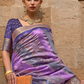 Designer Viscose Polyester Silk Saree with Aqua Effect Finish