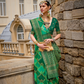 Graceful Aqua Effect Saree in Viscose Polyester Silk Fabric