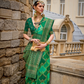 Graceful Aqua Effect Saree in Viscose Polyester Silk Fabric