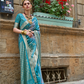 Designer Viscose Polyester Silk Saree with Aqua Effect Finish
