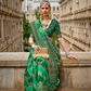 Graceful Aqua Effect Saree in Viscose Polyester Silk Fabric