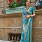 Designer Viscose Polyester Silk Saree with Aqua Effect Finish