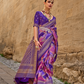 Graceful Aqua Effect Saree in Viscose Polyester Silk Fabric