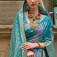 Designer Viscose Polyester Silk Saree with Aqua Effect Finish
