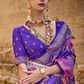 Graceful Aqua Effect Saree in Viscose Polyester Silk Fabric