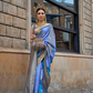 Designer Viscose Polyester Silk Saree with Aqua Effect Finish