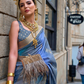 Designer Viscose Polyester Silk Saree with Aqua Effect Finish