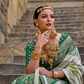 Graceful Aqua Effect Saree in Viscose Polyester Silk Fabric