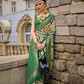 Graceful Aqua Effect Saree in Viscose Polyester Silk Fabric