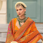 Handwoven Banarasi Silk Saree with Meenakari Kashmiri Designs