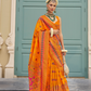 Handwoven Banarasi Silk Saree with Meenakari Kashmiri Designs