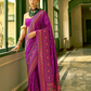 Traditional Banarasi Saree in Poly Viscose Silk with Meenakari Weave