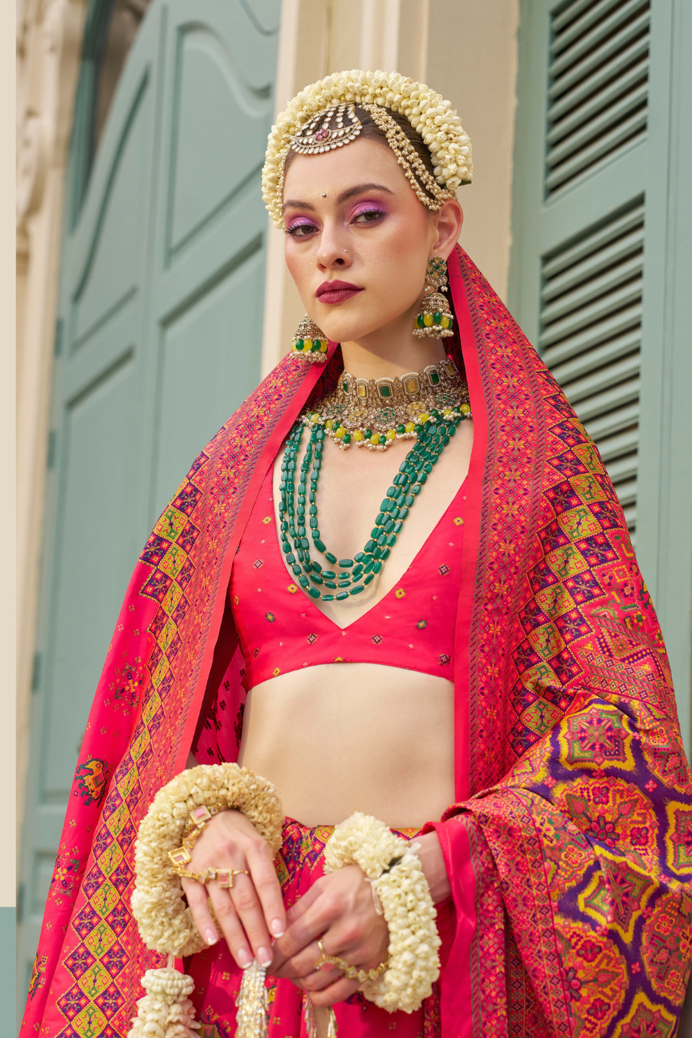 Handwoven Banarasi Silk Saree with Meenakari Kashmiri Designs
