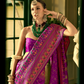 Traditional Banarasi Saree in Poly Viscose Silk with Meenakari Weave