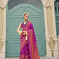 Handwoven Banarasi Silk Saree with Meenakari Kashmiri Designs