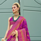 Handwoven Banarasi Silk Saree with Meenakari Kashmiri Designs