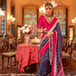 Super Polyester Viscose Silk Saree with Traditional Patola Design - LaVante Fashion