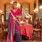 Super Polyester Viscose Silk Saree with Traditional Patola Design - LaVante Fashion