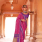 Radiant Super Polyester Viscose Silk Saree with Traditional Patola Design - LaVante Fashion
