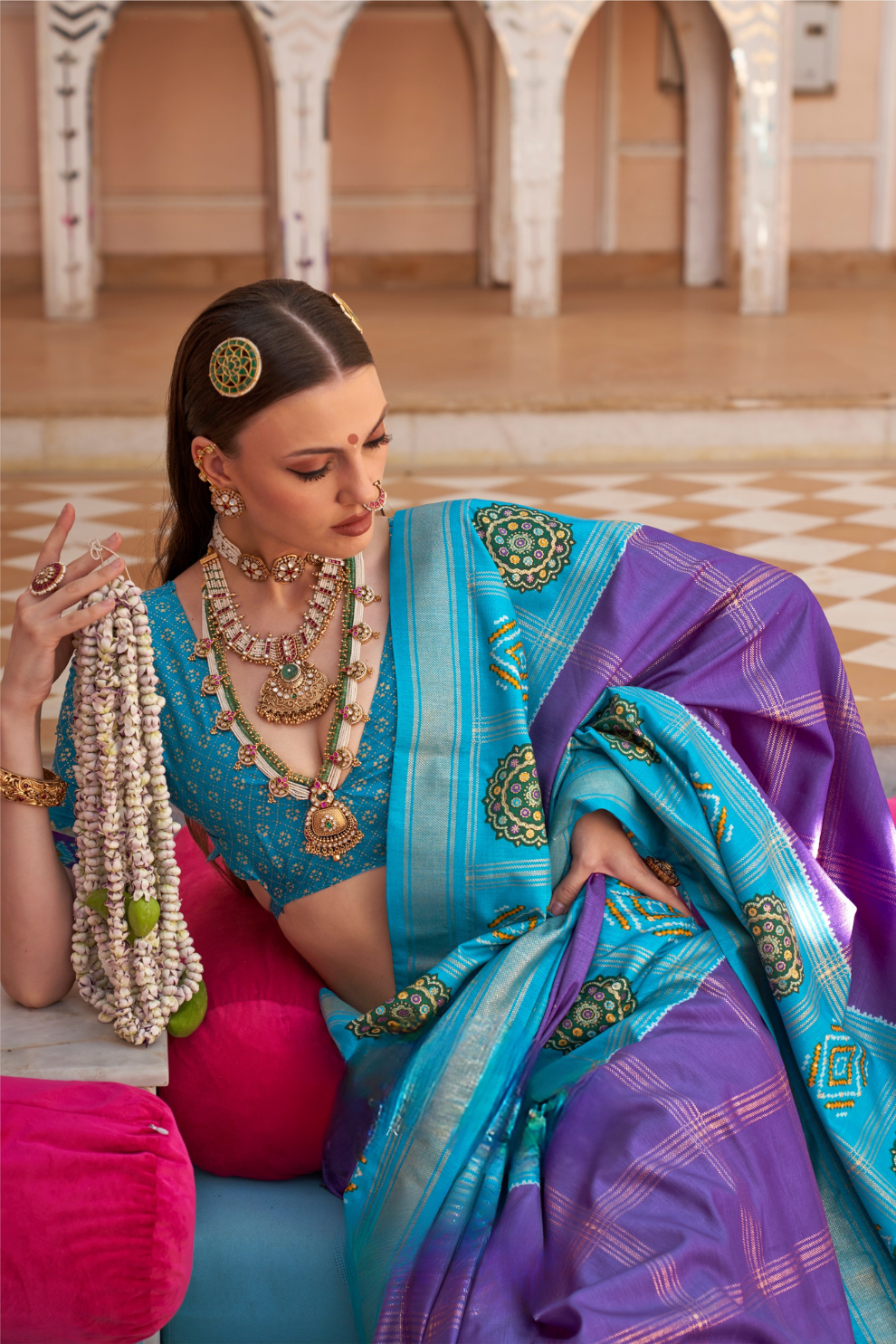Classic Patola Motif Silk Saree for Festive Occasions