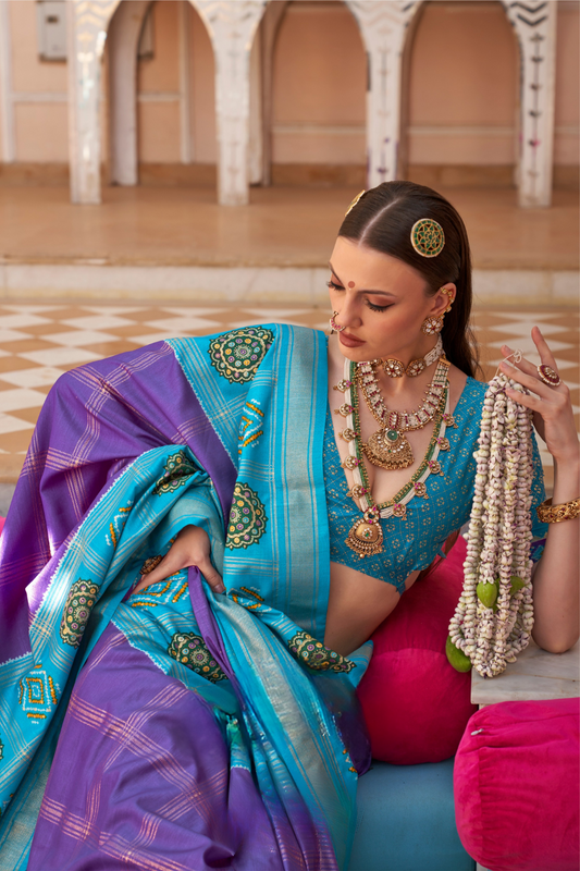 Classic Patola Motif Silk Saree for Festive Occasions