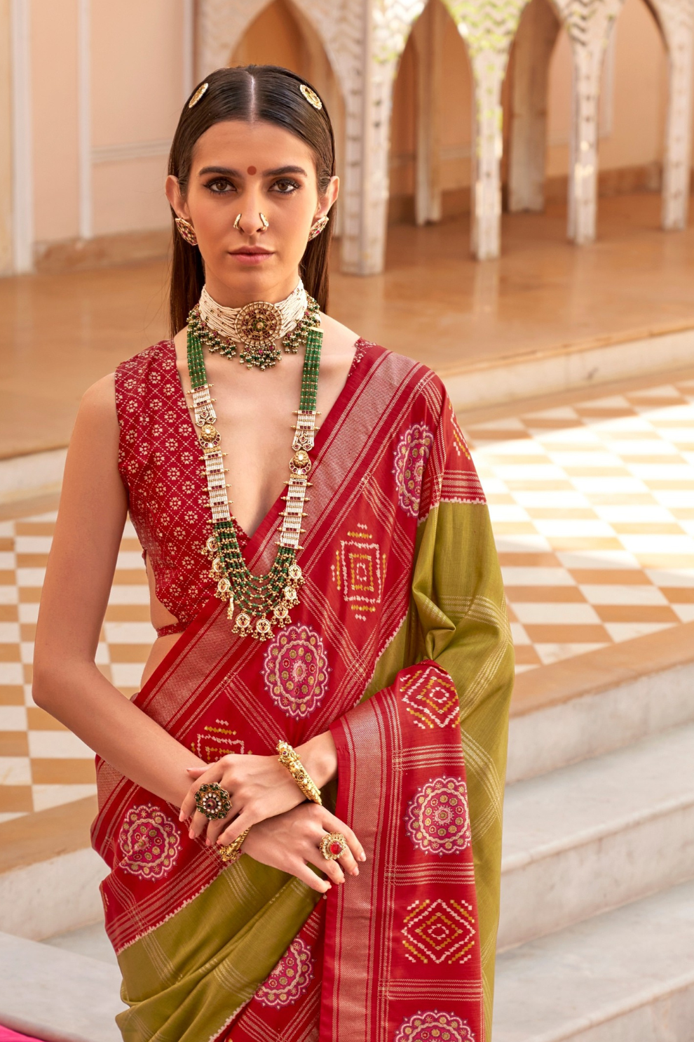 Classic Patola Motif Silk Saree for Festive Occasions