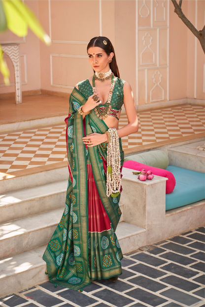 Classic Patola Motif Silk Saree for Festive Occasions
