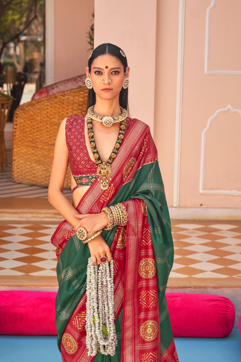Classic Patola Motif Silk Saree for Festive Occasions