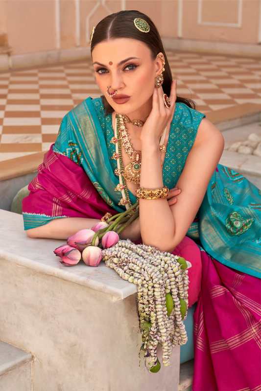 Classic Patola Motif Silk Saree for Festive Occasions