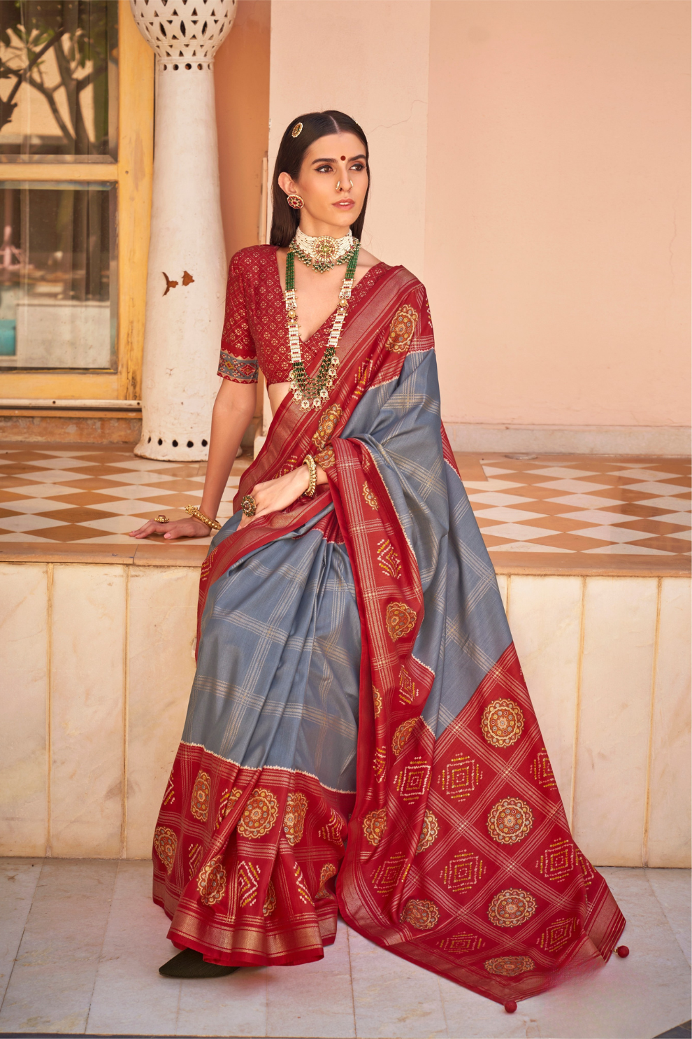 Classic Patola Motif Silk Saree for Festive Occasions