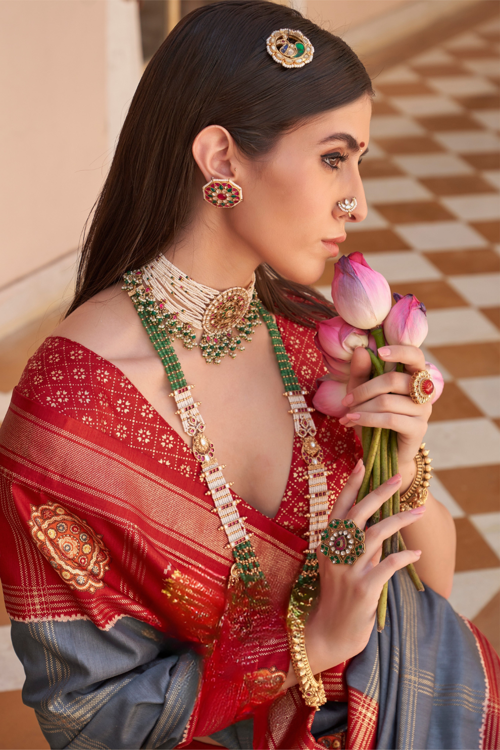 Classic Patola Motif Silk Saree for Festive Occasions