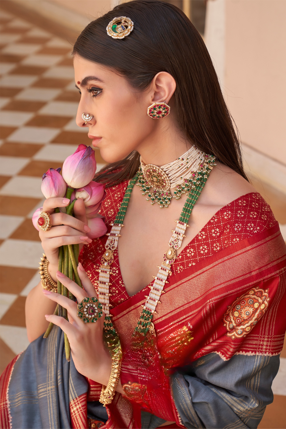 Classic Patola Motif Silk Saree for Festive Occasions