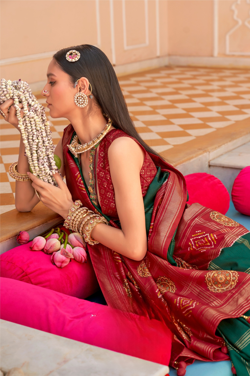 Classic Patola Motif Silk Saree for Festive Occasions