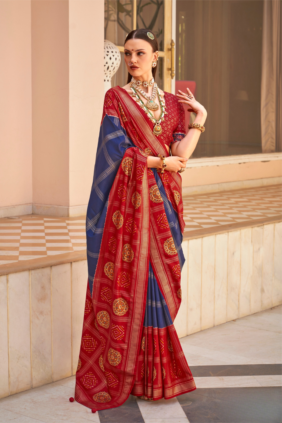 Classic Patola Motif Silk Saree for Festive Occasions