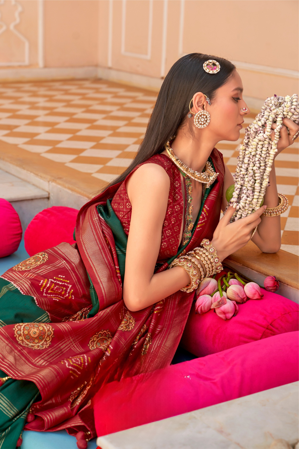 Classic Patola Motif Silk Saree for Festive Occasions