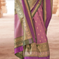 Kanjivaram Style Silk Saree with Designer Brooch and Clutch