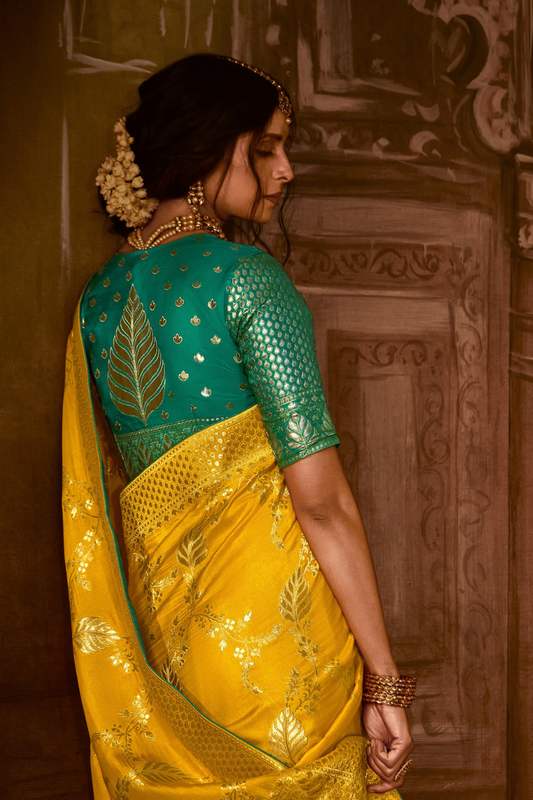Royal Charm Pure Viscose Dola Silk Banarasi Saree with Designer Elegance