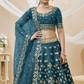 Elegant Embroidered Flared Lehenga Choli Set with Dupatta