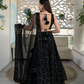 Graceful Georgette Lehenga Choli Featuring a Draped Attached Dupatta