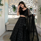 Graceful Georgette Lehenga Choli Featuring a Draped Attached Dupatta