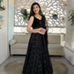 Graceful Georgette Lehenga Choli Featuring a Draped Attached Dupatta
