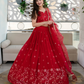 Graceful Georgette Lehenga Choli Featuring a Draped Attached Dupatta