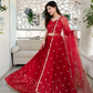Graceful Georgette Lehenga Choli Featuring a Draped Attached Dupatta