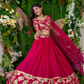 Graceful Georgette Lehenga Choli Featuring a Draped Attached Dupatta