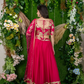 Graceful Georgette Lehenga Choli Featuring a Draped Attached Dupatta