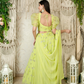 Graceful Georgette Lehenga Choli Featuring a Draped Attached Dupatta