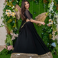 Graceful Georgette Lehenga Choli Featuring a Draped Attached Dupatta