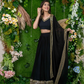 Graceful Georgette Lehenga Choli Featuring a Draped Attached Dupatta