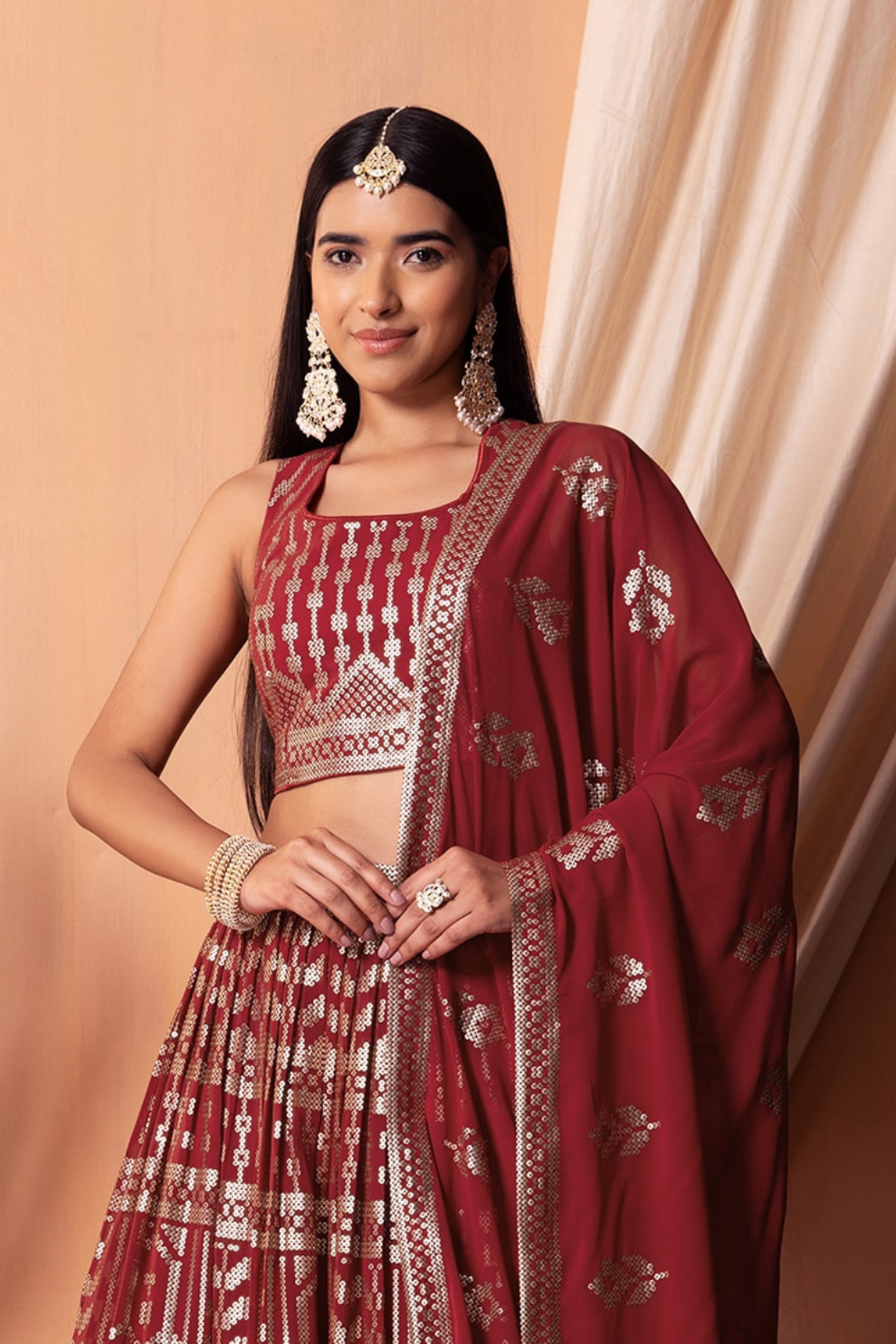 Stunning Georgette Embroidered Lehenga Choli for Wedding