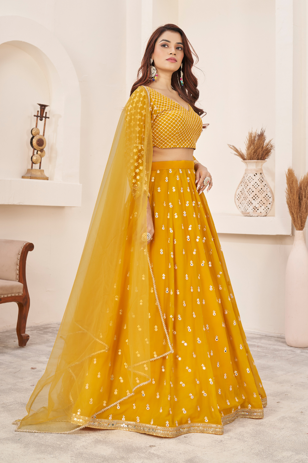 Graceful Ensemble with Sequins and Zari Embroidered Work